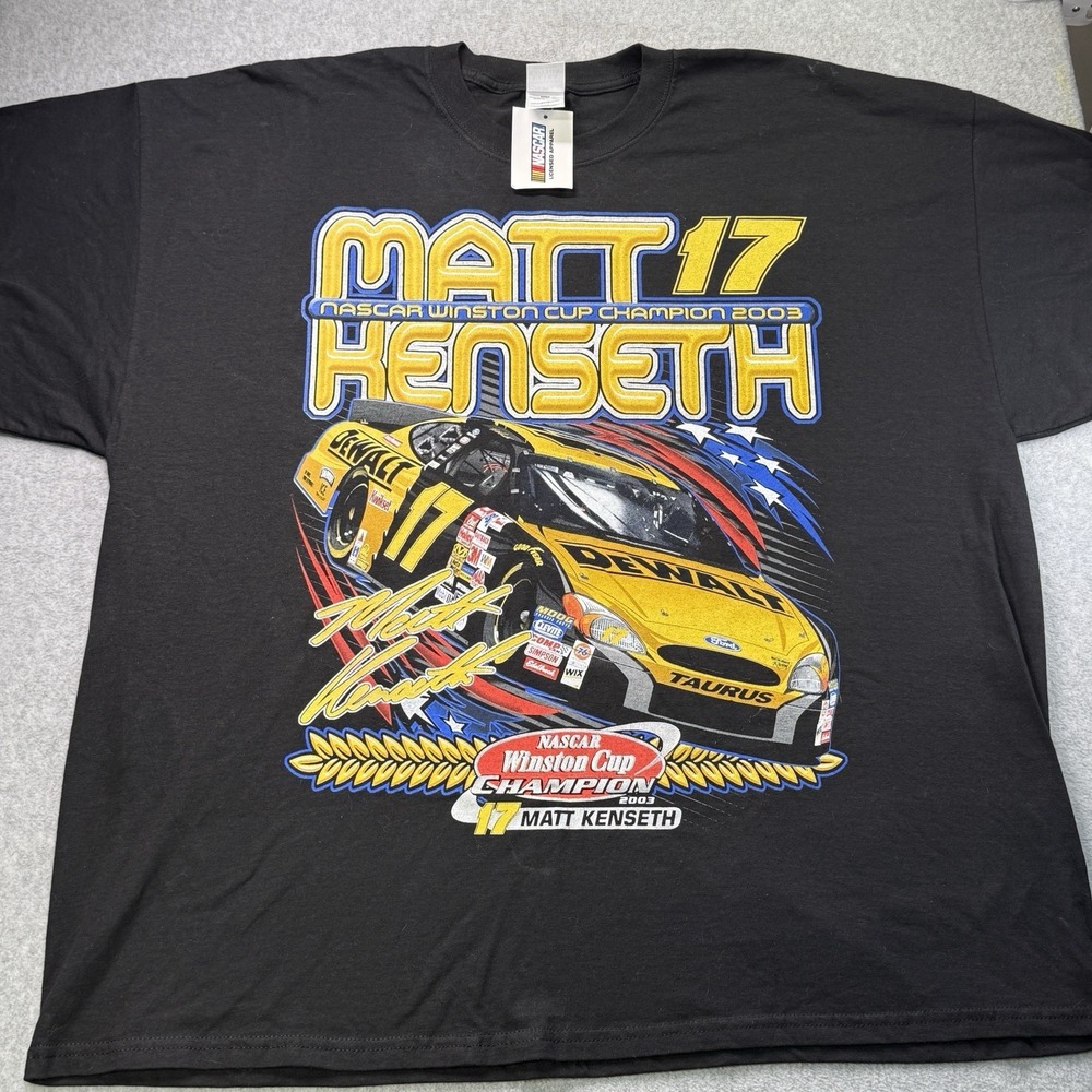 Vintage 2003 Matt Kenseth‎ NASCAR Winston Cup Champion T-Shirt XXL Dewalt NWT